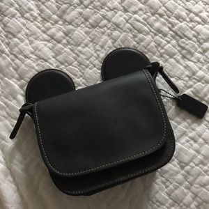 Disney x Coach Mickey Ear Patricia Saddle Bag